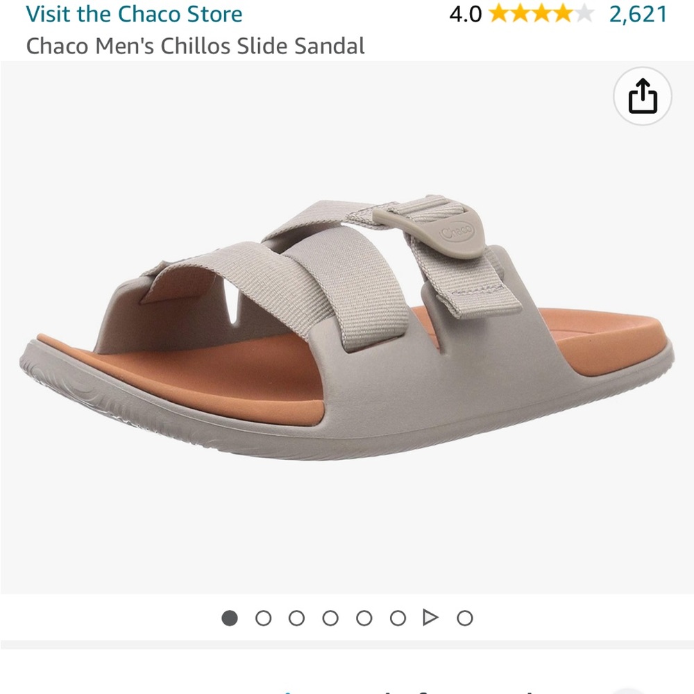 Chaco chillo slides size 10 gray